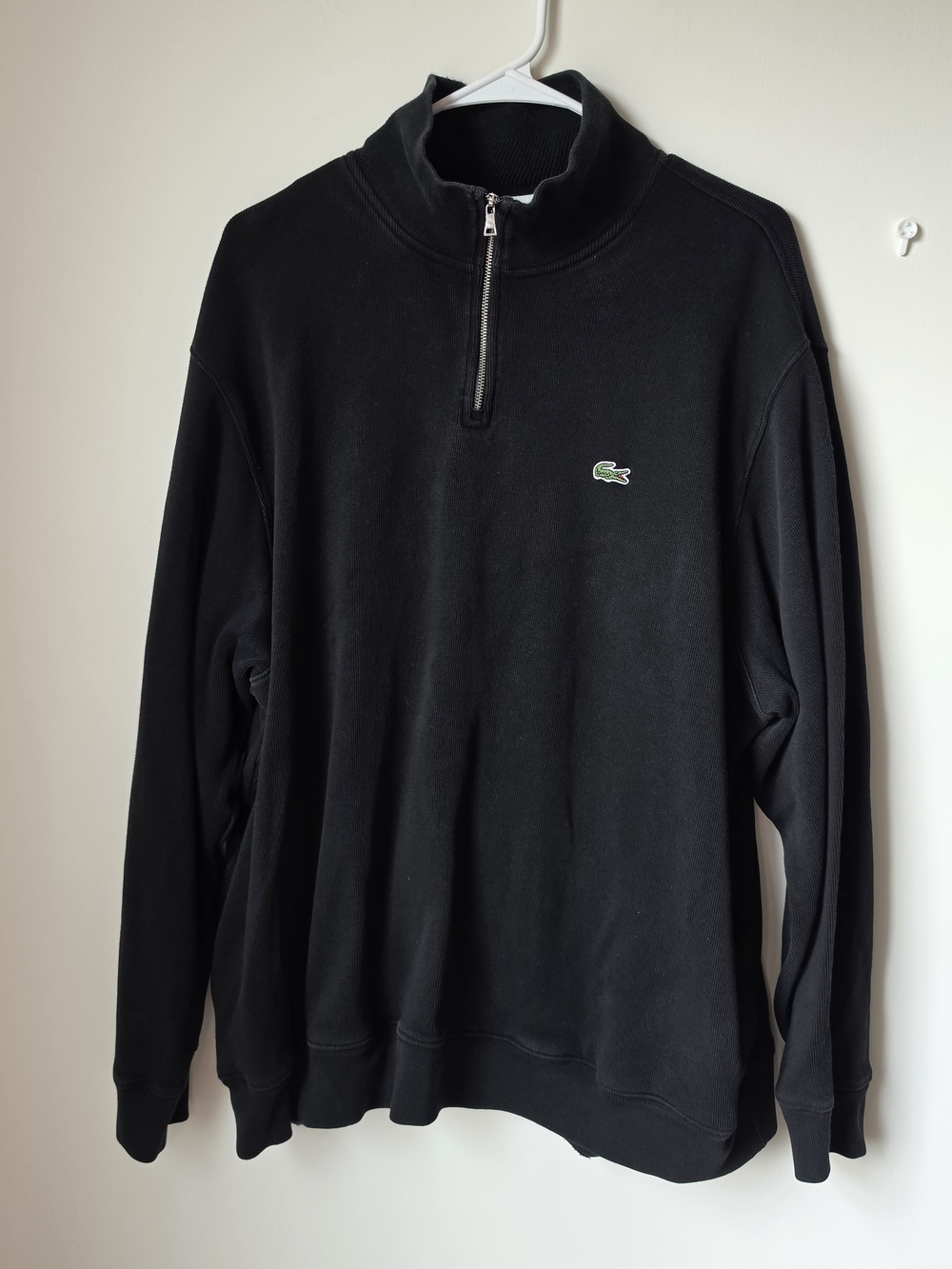 Lacoste Men's Black Quarter-Zip Sweatshirt